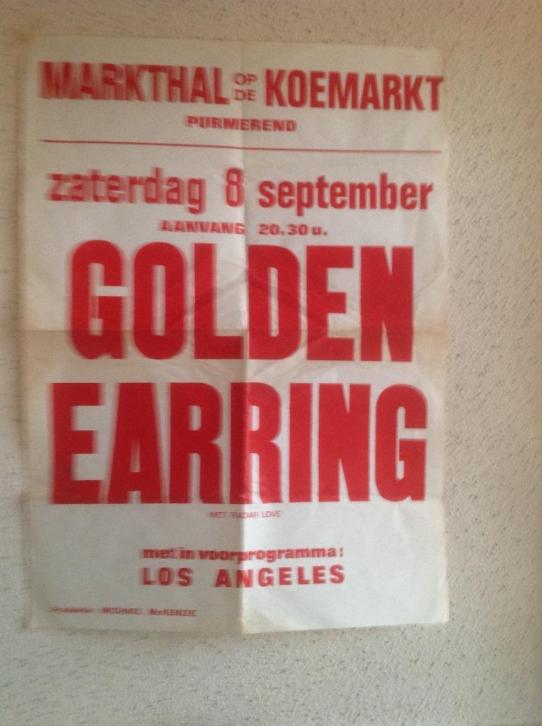 Golden Earring show poster September 08, 1973 Purmerend